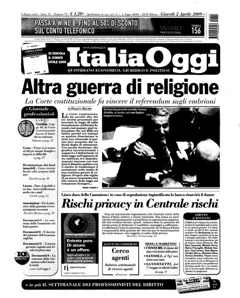 Italia oggi : quotidiano di economia finanza e politica